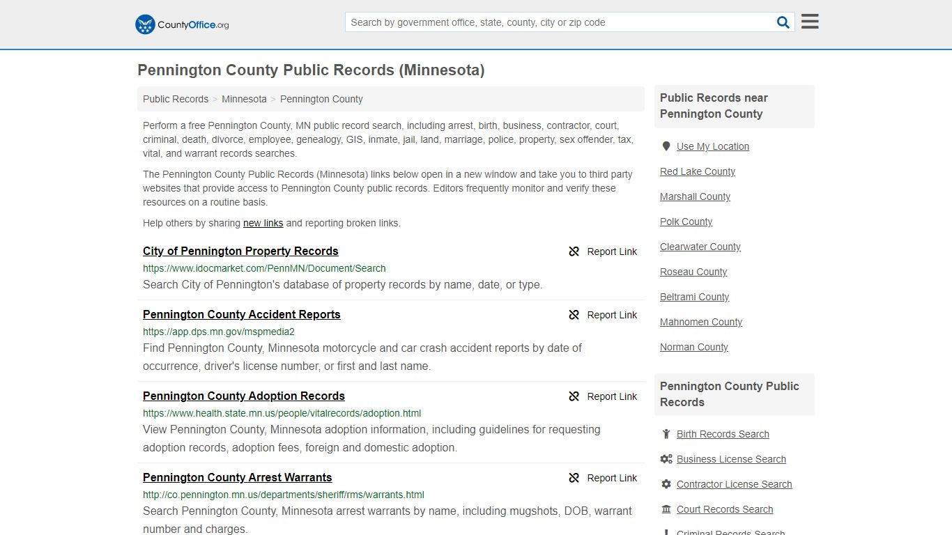 Public Records - Pennington County, MN (Business, Criminal ...