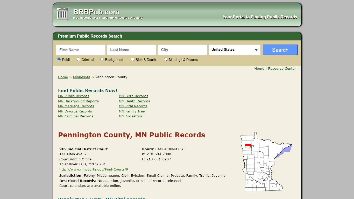 Pennington County Public Records | Search Minnesota ...